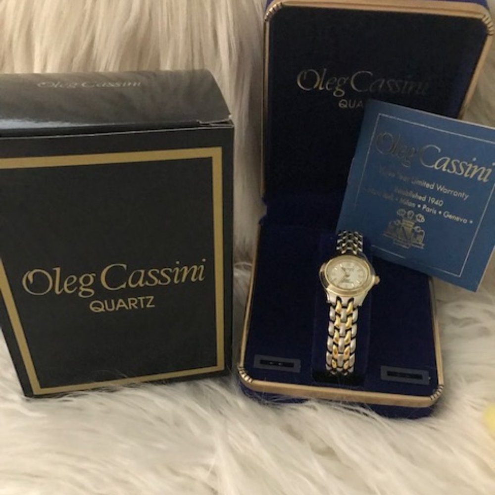 NWT VINTAGE OLEG CASSINI BRAID WATCH